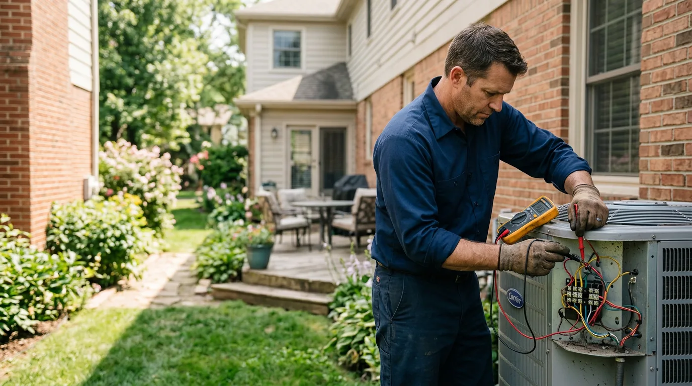 HVAC technician working near Otego, NY